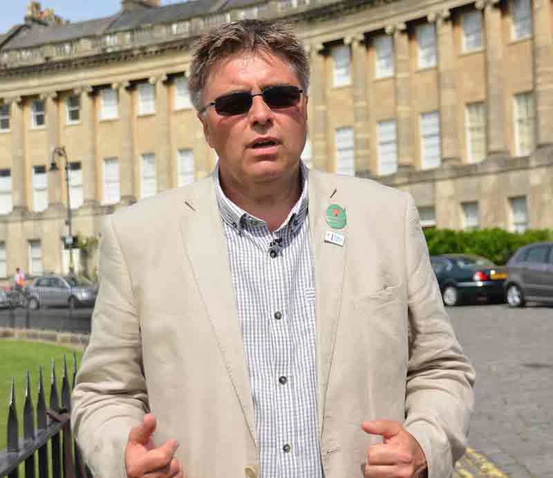 On a tour of the Royal Crescent in Bath.